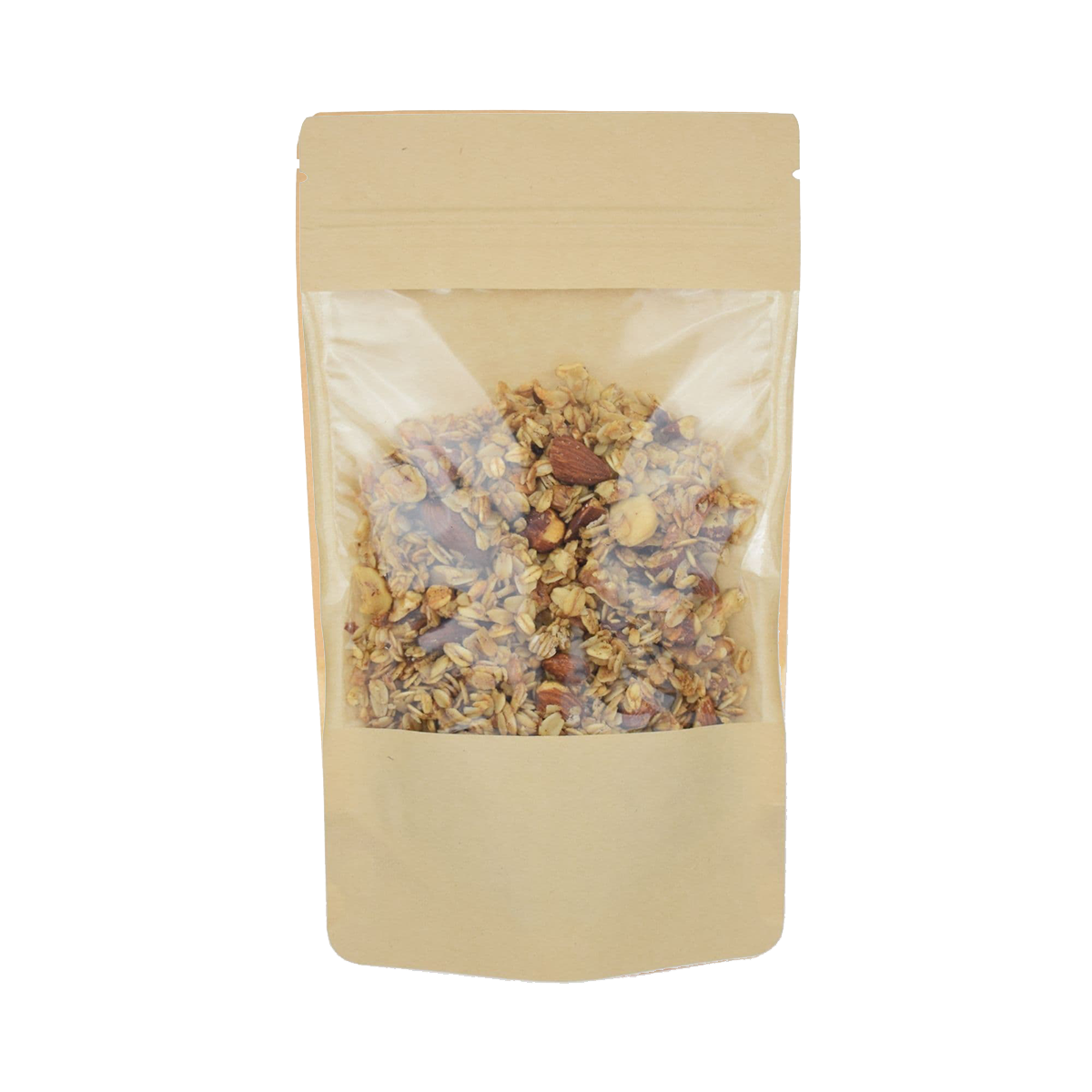 Kraft vrećice za zip zatvaračem i većim prozorčićem – natron 160x80x270mm (750ml)